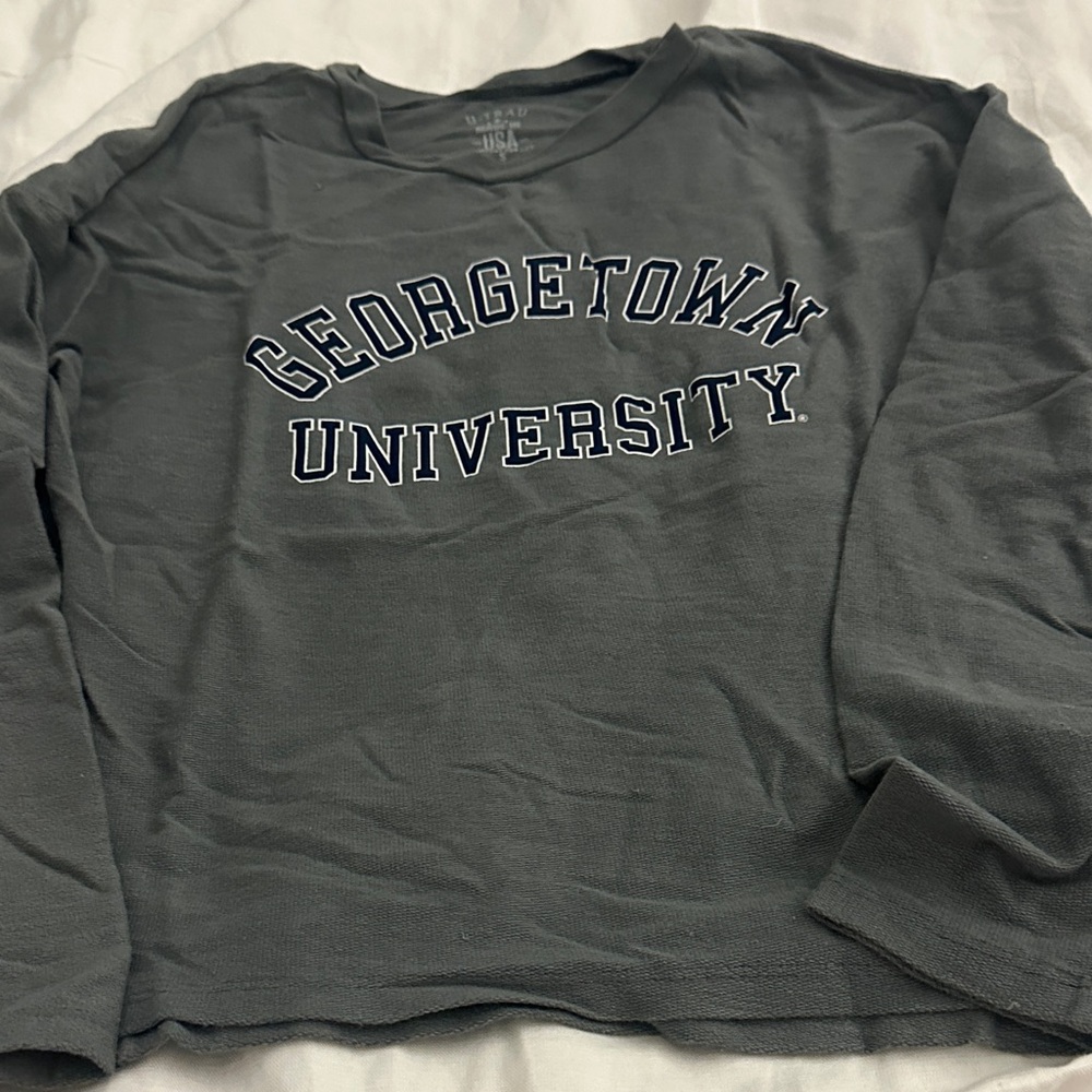 Georgetown University Gray Women's Crew Neck Sweater